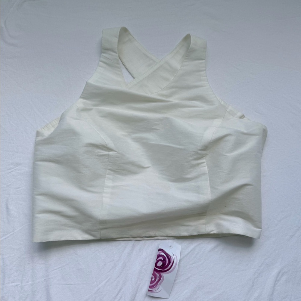 LulaKate Kenzie Top Ivory Bridal Bridesmaid Separates Size 10 NWT